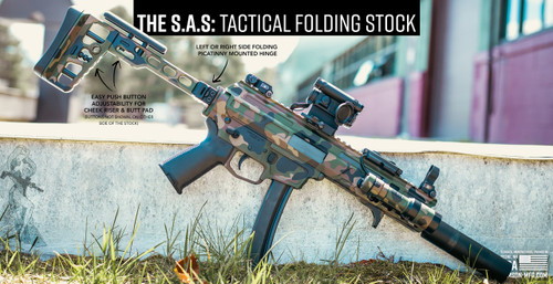 Samson The S.A.S Tactical All Metal Adjustable Folding Stock - Black Samson The S.A.S Tactical All Metal Adjustable Folding Stock - Black