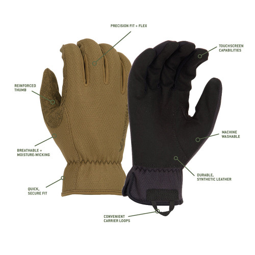 Venture Gear Tactical VGTG20 Series Medium-Duty Operator Gloves - Size XL, Coyote Brown
