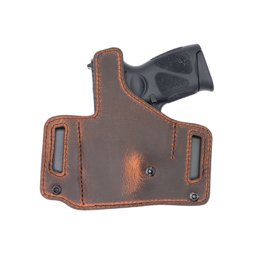 Versacarry Insurgent Deluxe (IWB/OWB) Holster for the Sig Sauer P365 - Brown Leather and Carbon Fiber Print Kydex Versacarry Insurgent Deluxe (IWB/OWB) Holster for the Sig Sauer P365 - Brown Leather and Carbon Fiber Print Kydex
