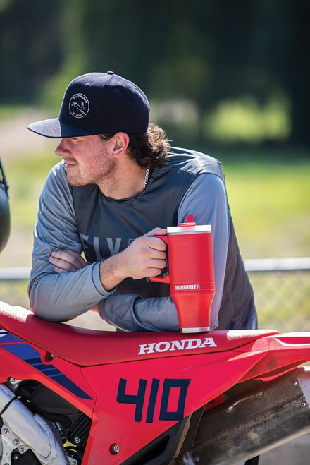 Mammoth Ascent 40oz Tumbler with Handle - Red