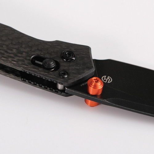 Vosteed Knives Mini Psyop Crossbar Lock Folding Knife - 2.69" Elmax Black Drop Point Blade, Carbon Fiber Handles, Hard Case - A2304 Vosteed Knives Mini Psyop Crossbar Lock Folding Knife - 2.69" Elmax Black Drop Point Blade, Carbon Fiber Handles, Hard Case - A2304