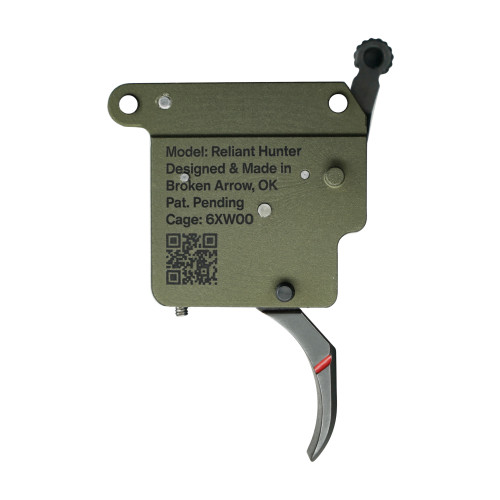 Rise Armament Reliant Hunter Rem 700 Curved Trigger - Single Stage Trigger, 2 to 5Lbs, Fits Remington 700, Green/Black Rise Armament Reliant Hunter Rem 700 Curved Trigger - Single Stage Trigger, 2 to 5Lbs, Fits Remington 700, Green/Black