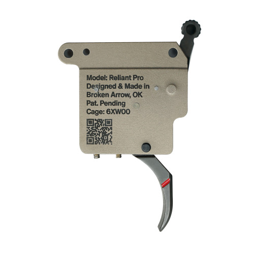 Rise Armament Reliant Pro Rem 700 Curved Trigger - 1 to 3Lbs, Fits Remington 700, Flat Dark Earth/Black