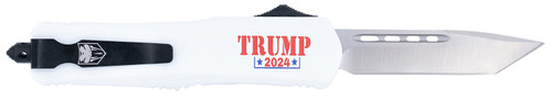 CobraTec Knives FS-3 Medium Trump Fight 2024 - 3" D2 Tanto Blade, White Aluminum Alloy Cerakoted Handle CobraTec Knives FS-3 Medium Trump Fight 2024 - 3" D2 Tanto Blade, White Aluminum Alloy Cerakoted Handle