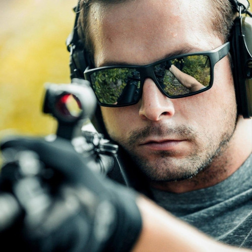 Magpul Explorer Sunglasses - Black Frame with Polarized Gray Lens with Silver Mirror Magpul Explorer Sunglasses - Black Frame with Polarized Gray Lens with Silver Mirror