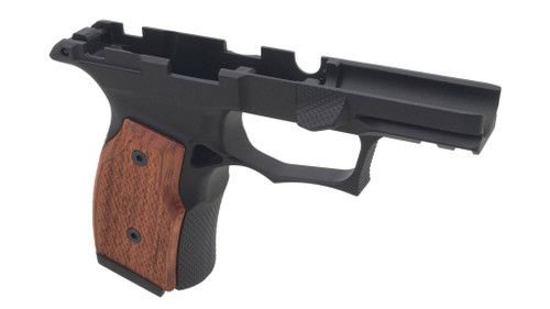 Sharps Bros P365 Series SBGM02-G2 Grip Module with Manual Safety - Fits Sig P365/XL/X/X Macro with Manual Safety, Anodized Black Finish, Includes Brazilian Cherry Grip Panels