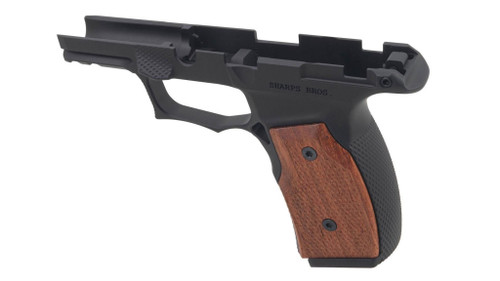 Sharps Bros P365 Series SBGM02-G2 Grip Module with Manual Safety - Fits Sig P365/XL/X/X Macro with Manual Safety, Anodized Black Finish, Includes Brazilian Cherry Grip Panels