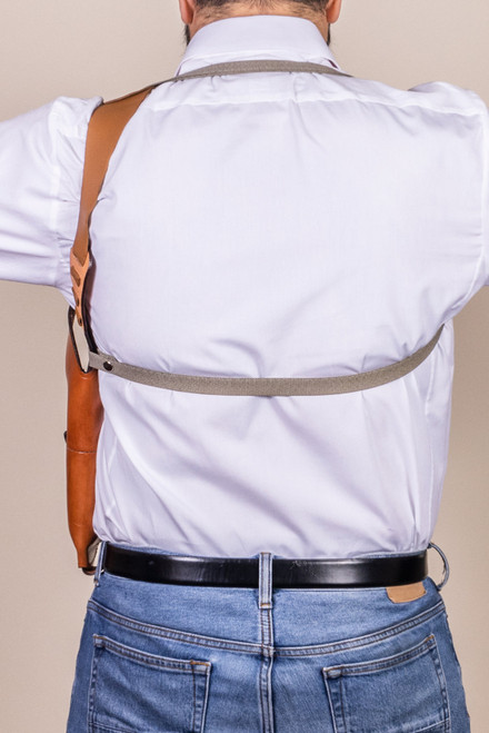 Bianchi X-15 Vertical Shoulder Holster - Right Hand, Fits 1911, Tan Leather Bianchi X-15 Vertical Shoulder Holster - Right Hand, Fits 1911, Tan Leather