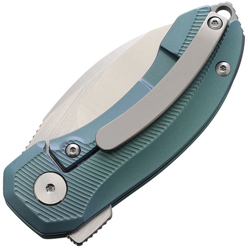 QSP Knife Hamster Framelock Folding Knife - 2" CPM S35VN Satin Drop Point Blade, Green Titanium Handles QSP Knife Hamster Framelock Folding Knife - 2" CPM S35VN Satin Drop Point Blade, Green Titanium Handles