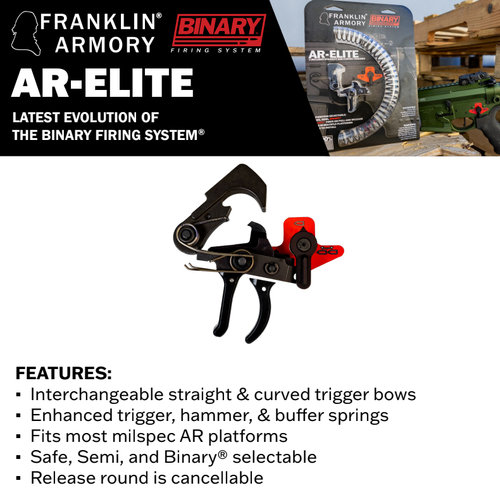 Franklin Armory BFSIII AR-ELITE Binary Trigger - Interchangeable Trigger Bows Franklin Armory BFSIII AR-ELITE Binary Trigger - Interchangeable Trigger Bows