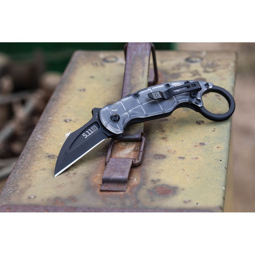 5.11 Tactical Doug Marcaida Talon Framelock - 2.25" D2 Steel Black Blade, Translucent FRN Handle