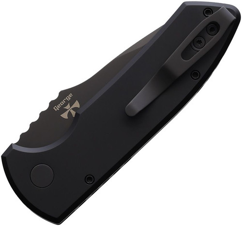 ProTech Knives LG403 Les George SBR AUTO Folding Knife - 2.5" S35VN Black DLC Plain Blade, Black Aluminum Handles ProTech Knives LG403 Les George SBR AUTO Folding Knife - 2.5" S35VN Black DLC Plain Blade, Black Aluminum Handles