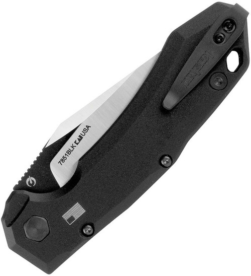 Kershaw 7851BBLK Launch 19 AUTO Folding Knife - 3.3" CPM-154 Two-Tone Clip Point Blade, Black Anodized Aluminum Handles withBlack G10 Scale