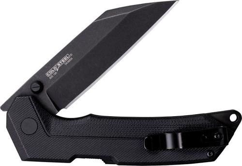 Cold Steel Karve ATLAS Lock Folding Knife - 3.75" AUS-10A Black PVD Seax Blade, Black G10 Handles - CS-FL-38VK Cold Steel Karve ATLAS Lock Folding Knife - 3.75" AUS-10A Black PVD Seax Blade, Black G10 Handles - CS-FL-38VK
