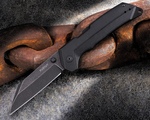Cold Steel Karve ATLAS Lock Folding Knife - 3.75" AUS-10A Black PVD Seax Blade, Black G10 Handles - CS-FL-38VK Cold Steel Karve ATLAS Lock Folding Knife - 3.75" AUS-10A Black PVD Seax Blade, Black G10 Handles - CS-FL-38VK