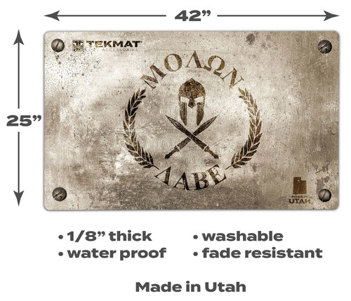 TekMat TEK42MOLONLABE Door Mat Molon Labe Spartan 25" x 42" TekMat TEK42MOLONLABE Door Mat Molon Labe Spartan 25" x 42"