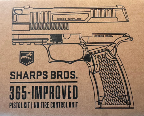 Sharps Bros SBPK01 365 Improved X Macro Pistol Kit - Fire Control Unit Not Included, Black
