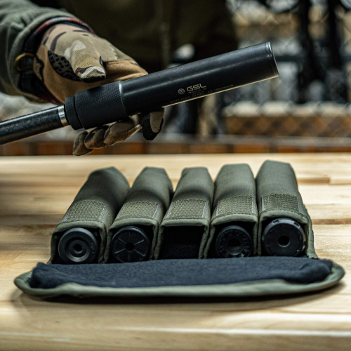 Cole-TAC Can Caddy Standard Size - 500 Denier Nylon, 9.25"x10.5"x2.5", 5 Slots for Suppressor Storage, Ranger Green Cole-TAC Can Caddy Standard Size - 500 Denier Nylon, 9.25"x10.5"x2.5", 5 Slots for Suppressor Storage, Ranger Green