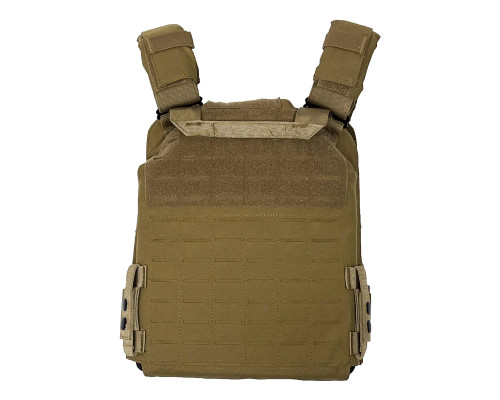 NcSTAR Laser Cut Plate Carrier -Size Medium-2XL, Laser Cut MOLLE Slots, Tan