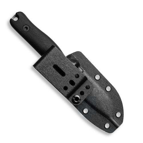 Reiff Knives F3 EDC Fixed Blade Knife - 2.9" CPM 3V Drop Point Stonewashed Blade, Black Canvas Micarta Handle, Kydex Sheath Reiff Knives F3 EDC Fixed Blade Knife - 2.9" CPM 3V Drop Point Stonewashed Blade, Black Canvas Micarta Handle, Kydex Sheath