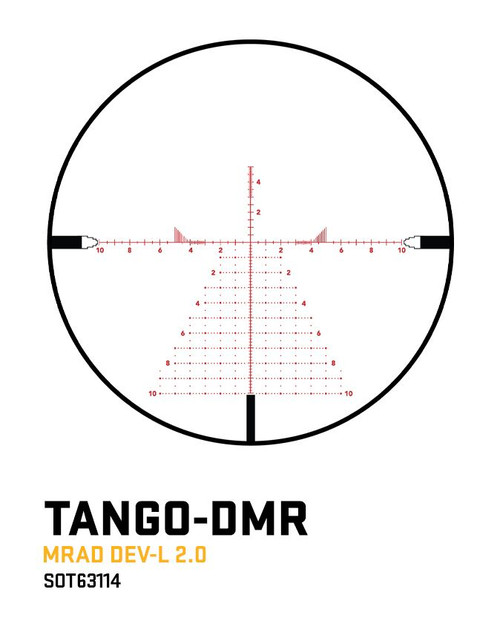 Sig Sauer Tango DMR 3-18X44mm Rifle Scope  - First Focal Plane, MRAD DEV-L 2.0 Reticle, Illuminated, 34mm Main Tube, 0.25 MOA, Matte Black Finish Sig Sauer Tango DMR 3-18X44mm Rifle Scope  - First Focal Plane, MRAD DEV-L 2.0 Reticle, Illuminated, 34mm Main Tube, 0.25 MOA, Matte Black Finish