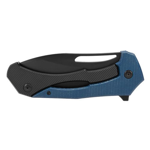 SOG Bulwark FLK Folding Knife - 3" D2 Black Drop Point Blade, Blue Micarta Handles SOG Bulwark FLK Folding Knife - 3" D2 Black Drop Point Blade, Blue Micarta Handles