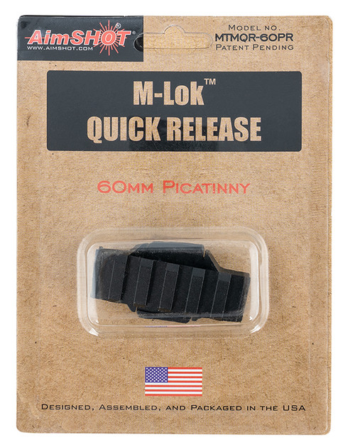 AimShot MTMQR60PR Quick Release M-Lok Adapter Picatinny Rail Black Anodized AimShot MTMQR60PR Quick Release M-Lok Adapter Picatinny Rail Black Anodized