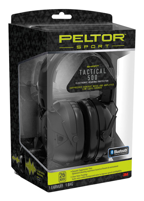 Peltor TAC500OTH Sport Tactical 500 Polymer 26 dB Over the Head Black