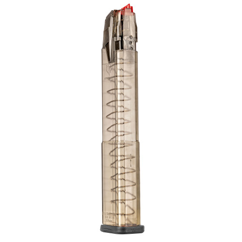 ETS Group Omega Mag for Glock 17 30 Round 9mm Magazine - For Glock 17/18/19/19X/26/34/45, Hardened Steel Feedlips, Clear Polymer ETS Group Omega Mag for Glock 17 30 Round 9mm Magazine - For Glock 17/18/19/19X/26/34/45, Hardened Steel Feedlips, Clear Polymer