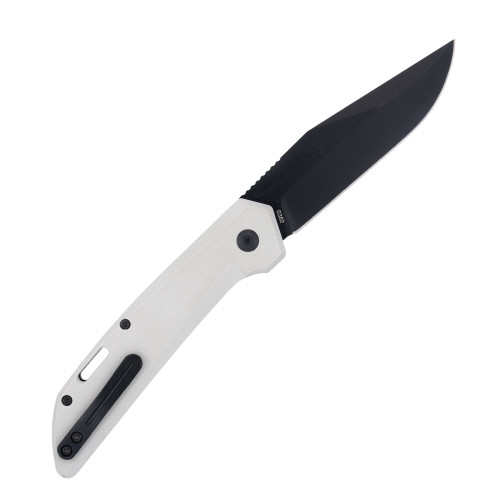 CobraTec Knives Naja Auto Folding Knife - 3.5" Black D2 Drop Point Blade, Lunar Gray G10 Handles CobraTec Knives Naja Auto Folding Knife - 3.5" Black D2 Drop Point Blade, Lunar Gray G10 Handles