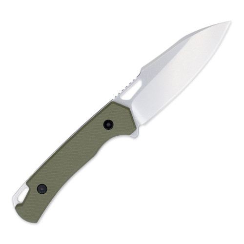 CobraTec Knives Wolverine Fixed Blade Knife - 4.125" D2 Steel Drop Point Satin Blade, OD Green G10 Handles, Black Kydex Sheath - CBTFBWLOD
