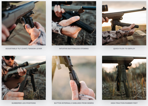 Savage Arms M-LOK Bipod - 7.2"-10" Height, Black Savage Arms M-LOK Bipod - 7.2"-10" Height, Black
