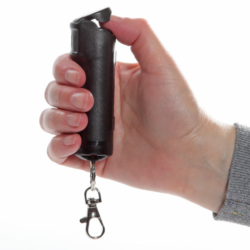 Mace Compact Pepper Spray - 12 Gram, Aerosol, Includes Flip Top Safety and Keychain Attachment, Black Mace Compact Pepper Spray - 12 Gram, Aerosol, Includes Flip Top Safety and Keychain Attachment, Black