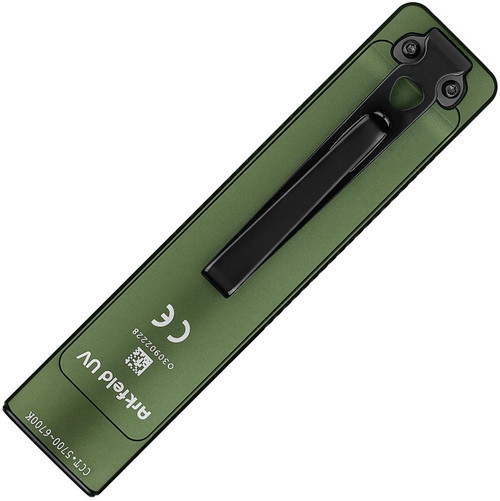 Olight Arkfeld UV Rechargeable Dual Light LED Flat Flashlight - OD Green Limited Edition Compass