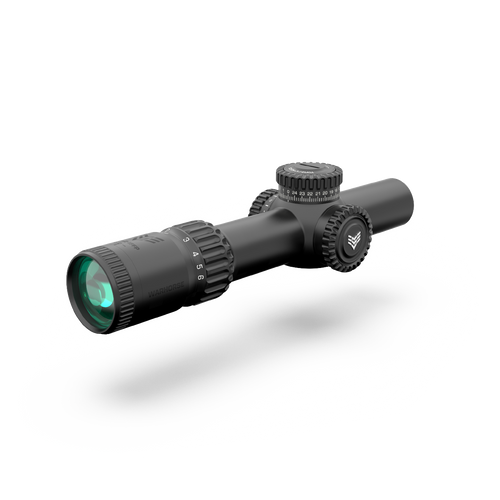 Swampfox Optics Warhorse FFP LPVO 1-6x24MM Rifle Scope - Green Dragoon MIL Reticle, Black Finish Swampfox Optics Warhorse FFP LPVO 1-6x24MM Rifle Scope - Green Dragoon MIL Reticle, Black Finish