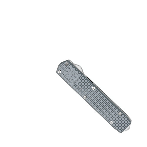 CobraTec Knives Warrior Small OTF Knife - 2.25" M390 Drop Point Blade, Gray Aluminum Handles CobraTec Knives Warrior Small OTF Knife - 2.25" M390 Drop Point Blade, Gray Aluminum Handles