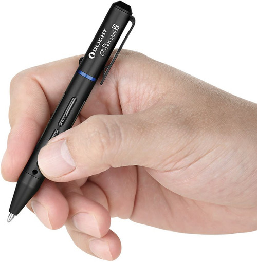 Olight OPEN Mini 2 Bolt Action Pen with Hidden Pencil - Aluminum Construction - Black