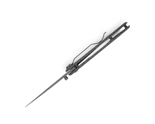 Buck 327 Nobleman Folding Knife - 2.675" Titanium Coated Blade with Stainless Steel Handle with Carbon Fiber Graphic, Liner Lock - 3086