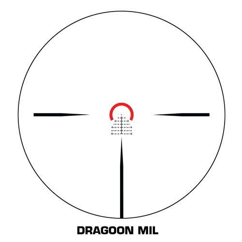 Swampfox Optics Warhorse FFP LPVO 1-6x24MM Rifle Scope - Red Dragoon MIL Reticle, Black Finish