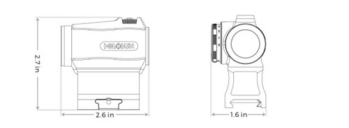 Holosun HS503R Red Dot - Rheostat Dial