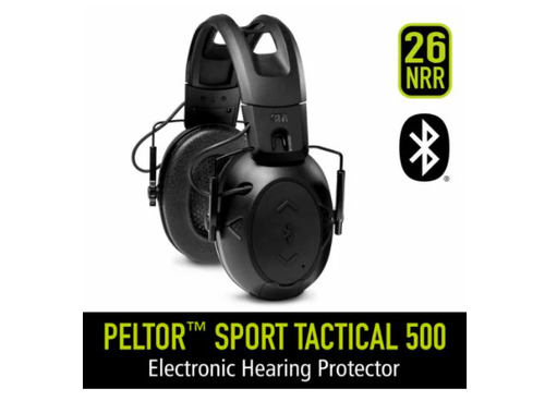 Peltor Sport Tactical 500 Electronic Hearing Protector - Black