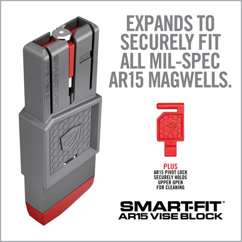 Real Avid AVAR15SFVB Smart-Fit AR15 Vise Block - Gray/Red Polymer, 223 Rem 5.56x45mm NATO Rifle AR-15 Real Avid AVAR15SFVB Smart-Fit AR15 Vise Block - Gray/Red Polymer, 223 Rem 5.56x45mm NATO Rifle AR-15