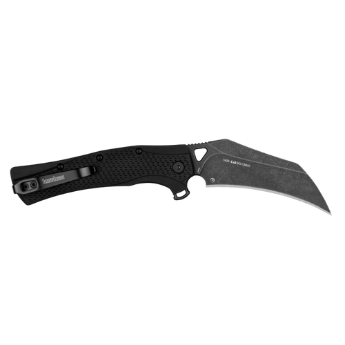 Kershaw 1423 Dawnstar Assisted Liner Lock Flipper Knife - 3.5" BlackWash Hawkbill Blade, Black GFN Handles, Reversible Clip Kershaw 1423 Dawnstar Assisted Liner Lock Flipper Knife - 3.5" BlackWash Hawkbill Blade, Black GFN Handles, Reversible Clip