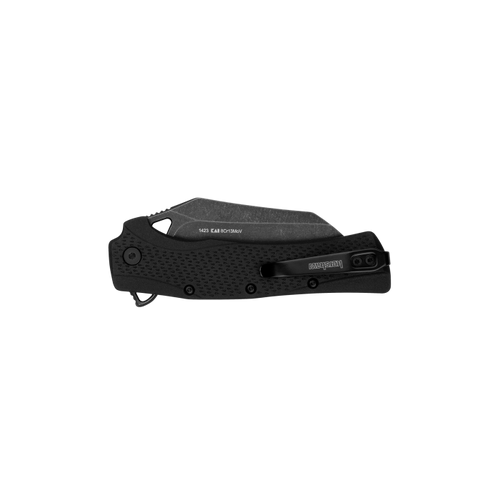 Kershaw 1423 Dawnstar Assisted Liner Lock Flipper Knife - 3.5" BlackWash Hawkbill Blade, Black GFN Handles, Reversible Clip Kershaw 1423 Dawnstar Assisted Liner Lock Flipper Knife - 3.5" BlackWash Hawkbill Blade, Black GFN Handles, Reversible Clip