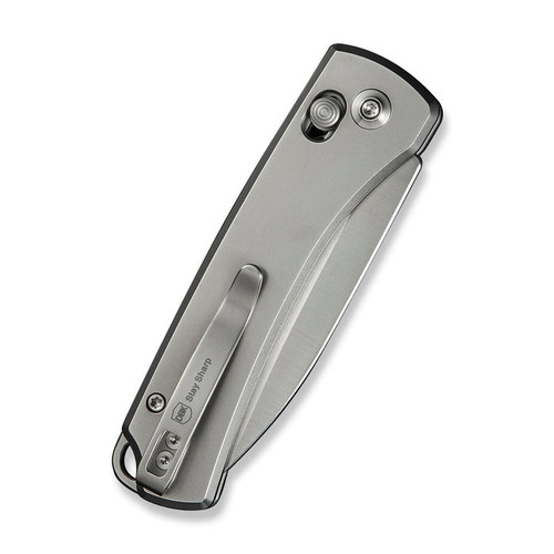 We Knife Company Dutch Bushcraft Knives NightBlade Folding Knife - 2.98" CPM-20CV Hand Rubbed Satin Drop Point Blade, Polished Bead Blasted Titanium Handles, Reversible Clip, Crossbar Lock - WE22046-2 We Knife Company Dutch Bushcraft Knives NightBlade Folding Knife - 2.98" CPM-20CV Hand Rubbed Satin Drop Point Blade, Polished Bead Blasted Titanium Handles, Reversible Clip, Crossbar Lock - WE22046-2