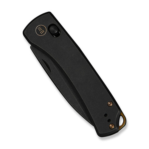 We Knife Company Dutch Bushcraft Knives NightBlade Folding Knife - 2.98" CPM-20CV Black Stonewashed Drop Point Blade, Black Titanium Handles, Reversible Clip, Crossbar Lock - WE22046-1 We Knife Company Dutch Bushcraft Knives NightBlade Folding Knife - 2.98" CPM-20CV Black Stonewashed Drop Point Blade, Black Titanium Handles, Reversible Clip, Crossbar Lock - WE22046-1