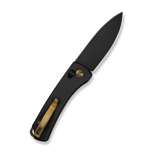 We Knife Company Dutch Bushcraft Knives NightBlade Folding Knife - 2.98" CPM-20CV Black Stonewashed Drop Point Blade, Black Titanium Handles, Reversible Clip, Crossbar Lock - WE22046-1 We Knife Company Dutch Bushcraft Knives NightBlade Folding Knife - 2.98" CPM-20CV Black Stonewashed Drop Point Blade, Black Titanium Handles, Reversible Clip, Crossbar Lock - WE22046-1