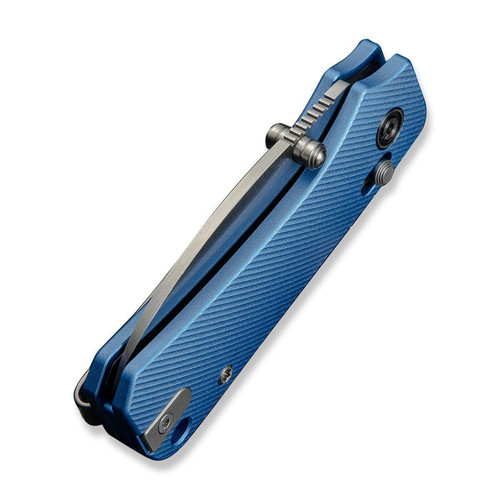 CIVIVI Knives C23074-1 Baby Banter 2 Crossbar Lock Folding Knife - 2.34" Nitro-V Satin Blade, Blue Machined Aluminum Handles