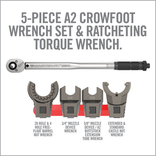 Real Avid AVMF5WS 5-PC A2 Crowsfoot Torque Wrench Set Real Avid AVMF5WS 5-PC A2 Crowsfoot Torque Wrench Set
