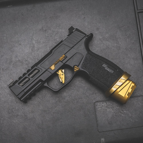 Tyrant CNC Extended Magazine Release Sig P365 Gold - TD-P365E-GOLD
